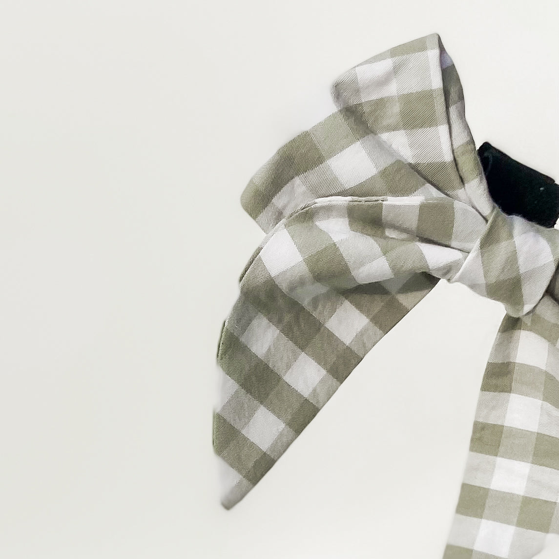 Sage plaid check gingham sailor dog bow accessory