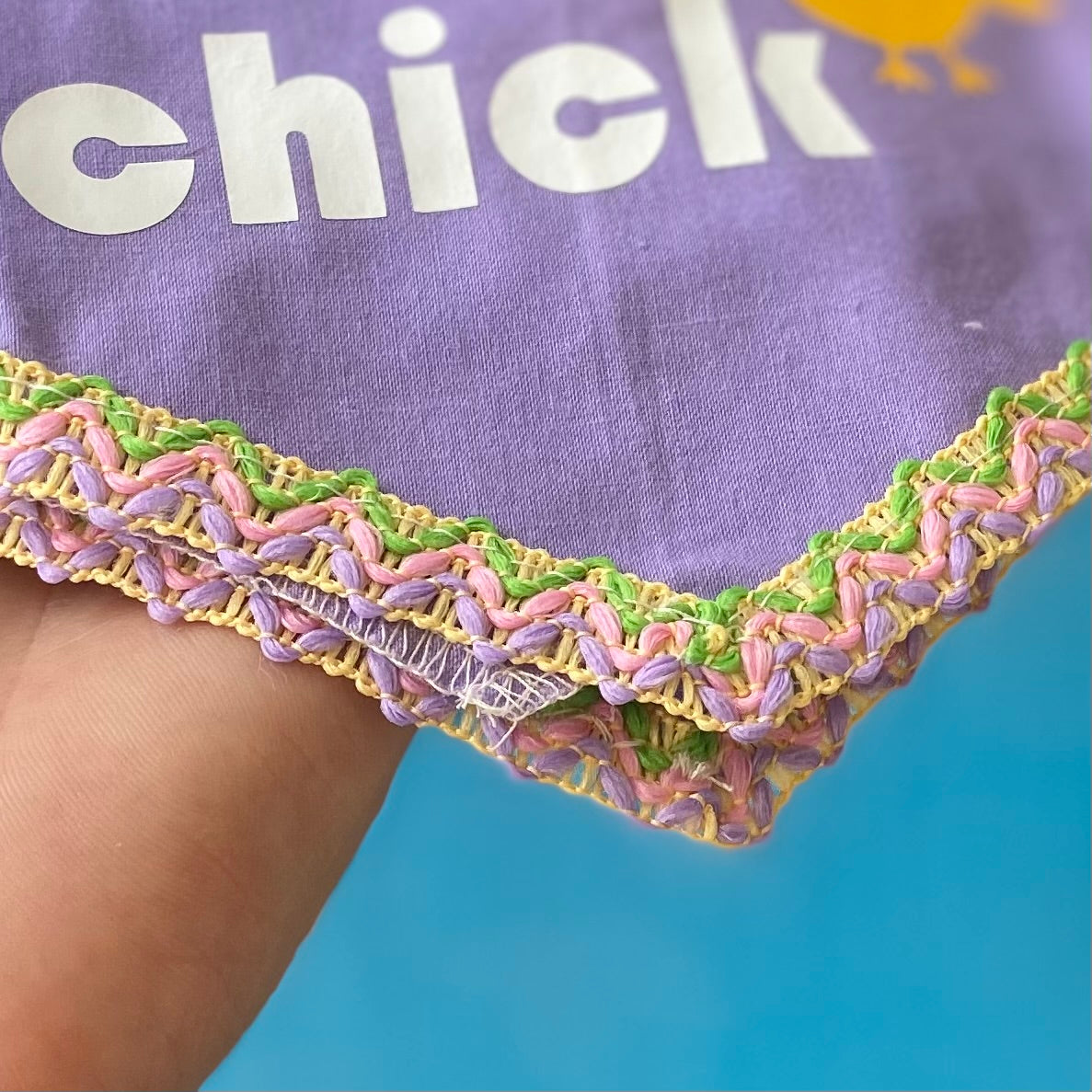 One cute chick embroidered Easter dog bandana pet accessory