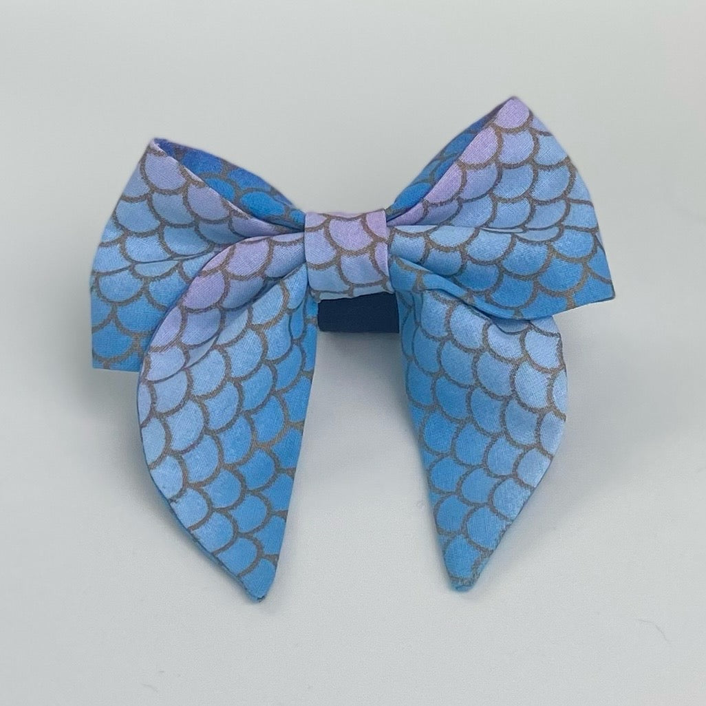 Mermaizing ombre gold mermaid tail dog sailor bow