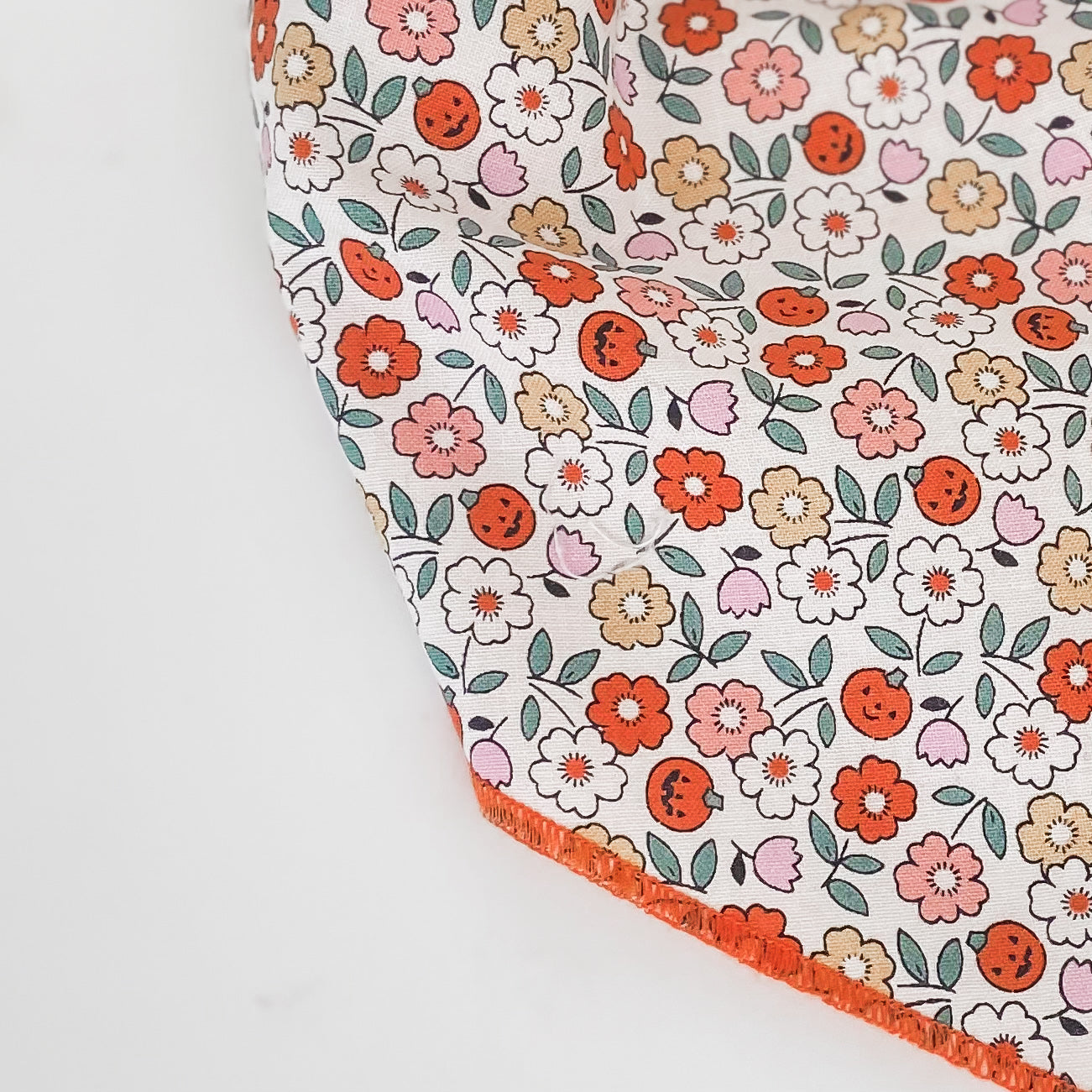 Pumpkin flowers halloween dog bandana pet accessory