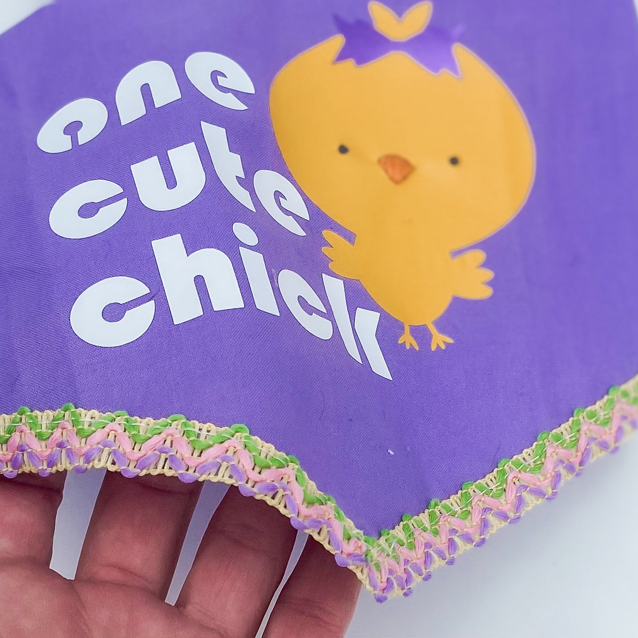 One cute chick embroidered Easter dog bandana pet accessory
