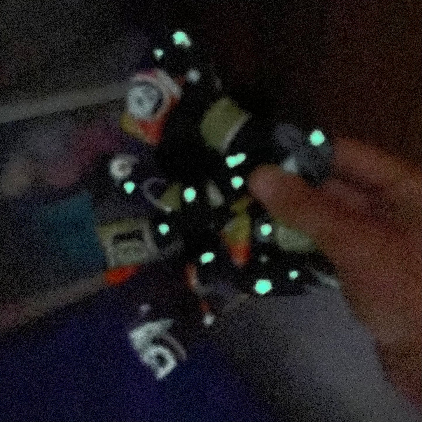 Spooks in space glow in the dark Halloween dog bow accessory