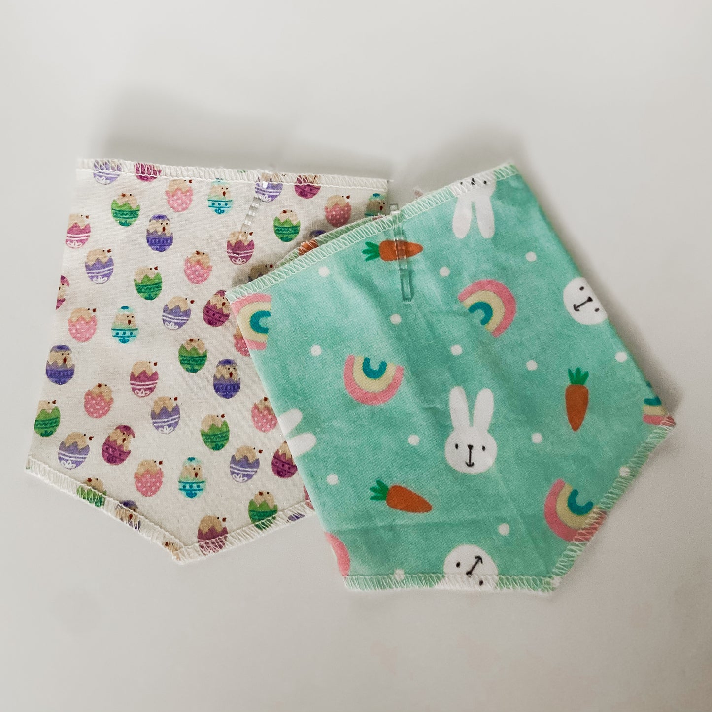 Set of 2 small Easter chicks and bunny dog bandanas accessory