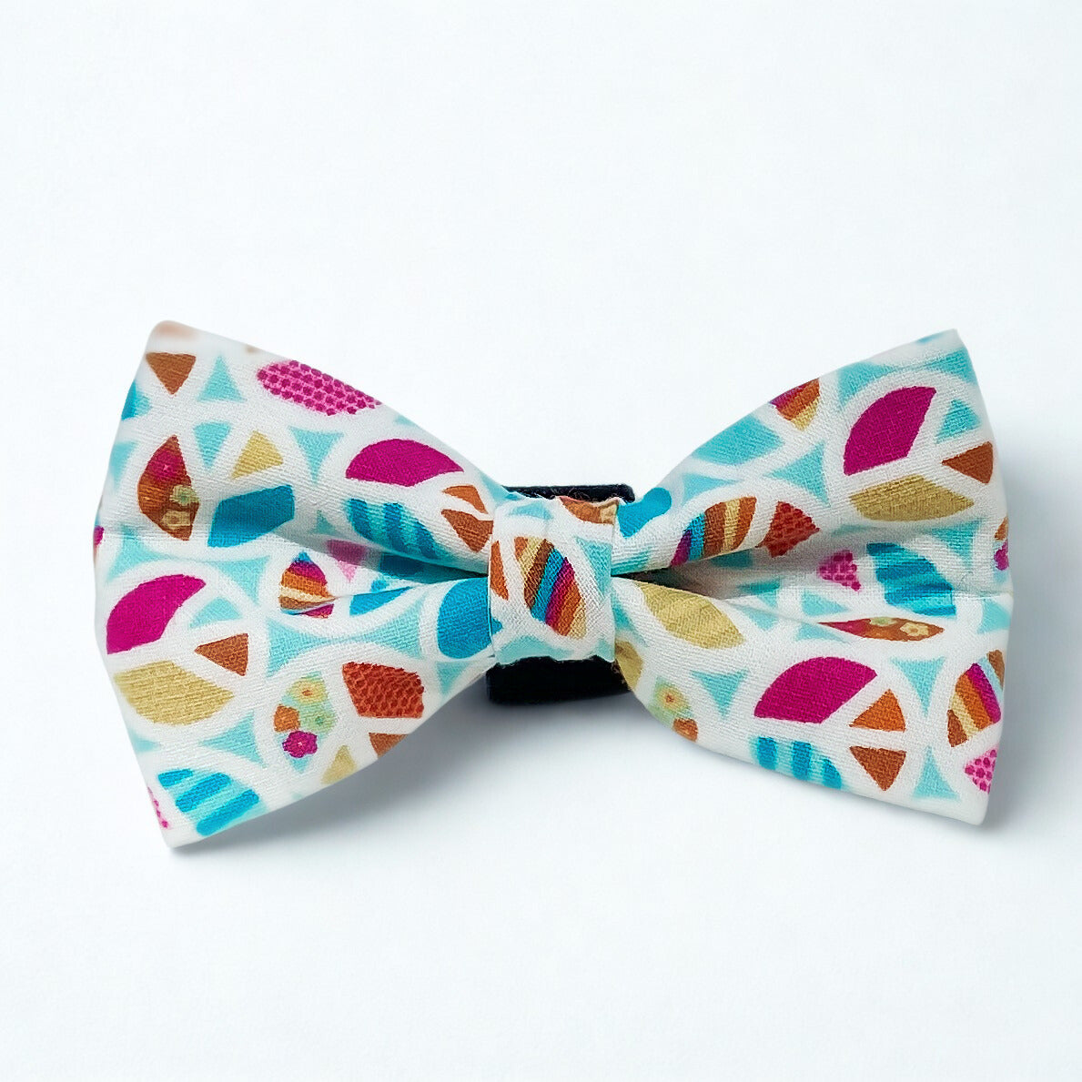 Peace bright aqua colorful dog bow accessory