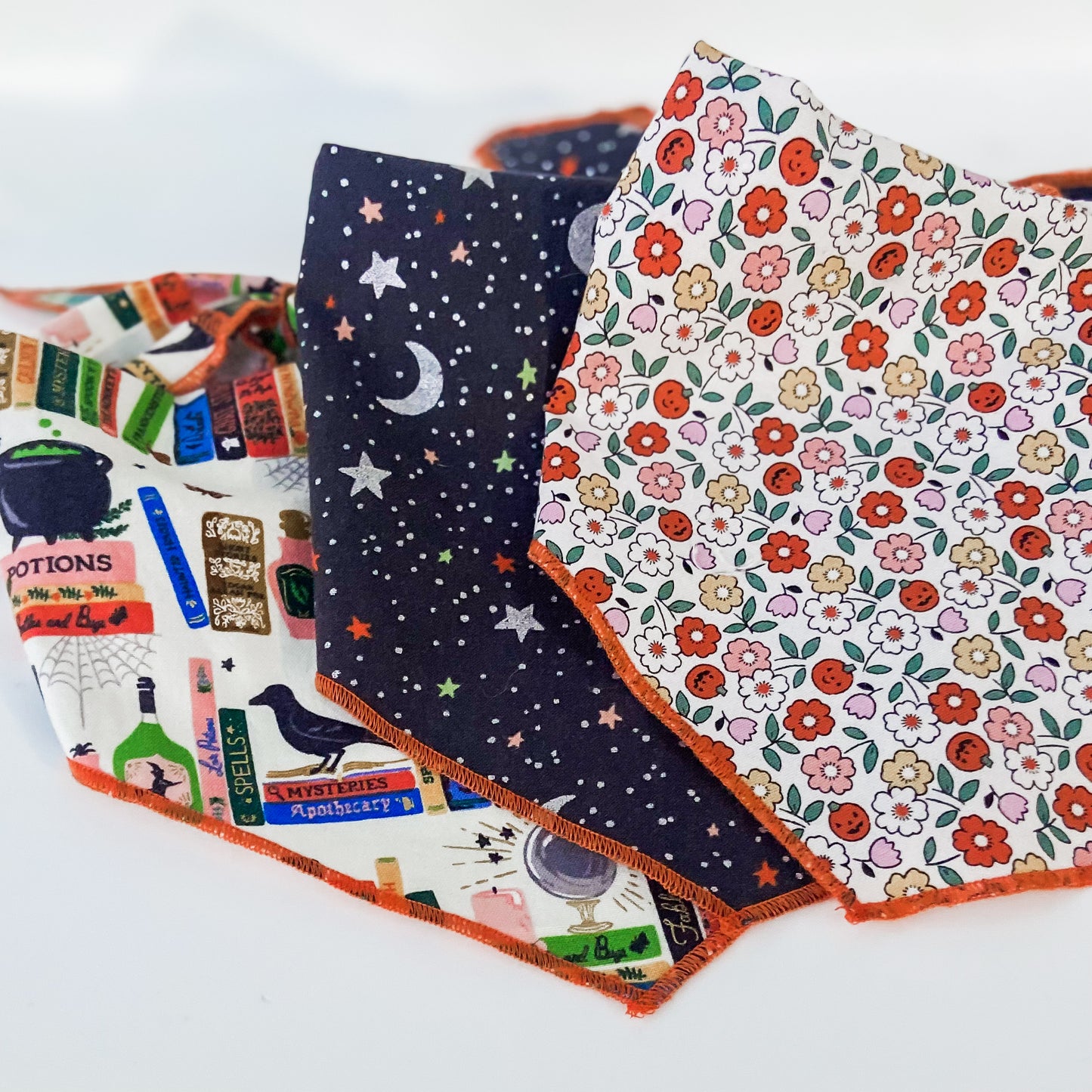 Pumpkin flowers halloween dog bandana pet accessory