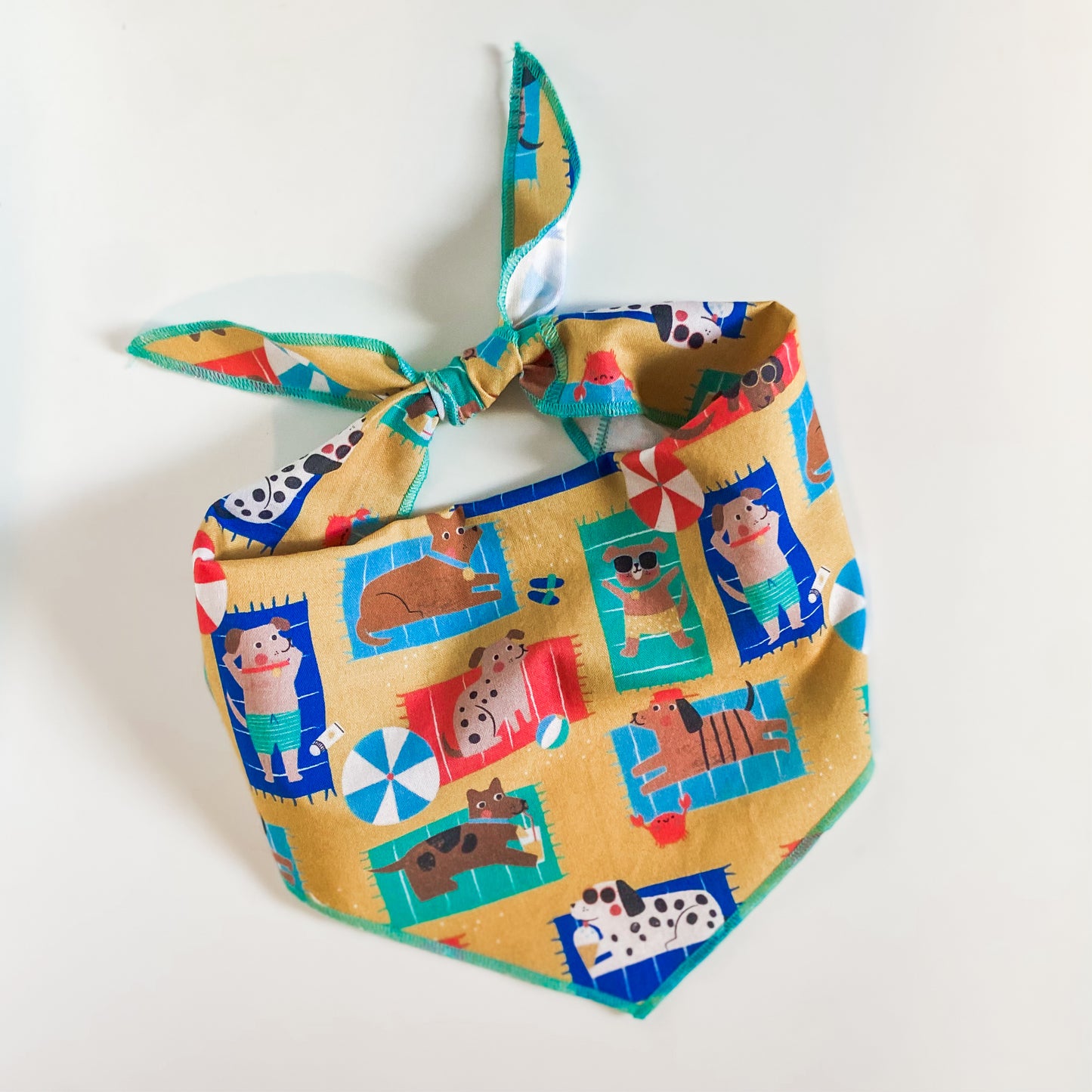 Ballin at the dog beach summer dog bandana