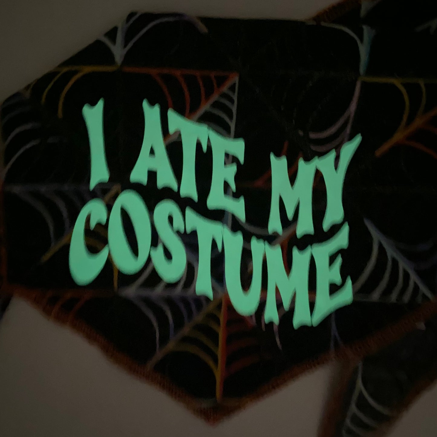 I ate my costume glow in the dark halloween dog bandana pet accessory