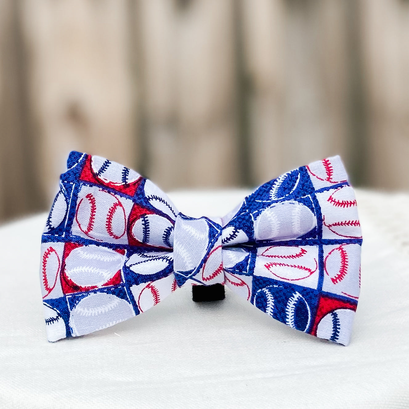 Play ball! baseball summer dog bow pet accessory
