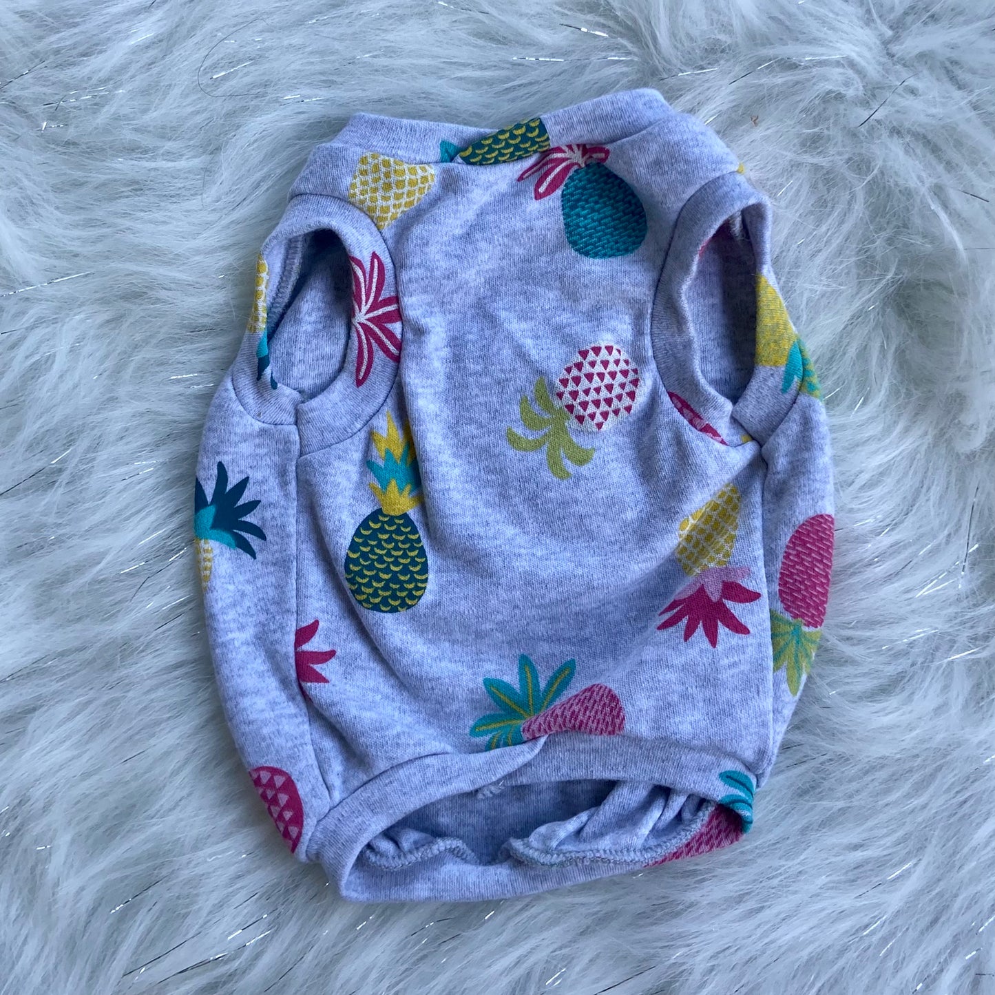 Bright pineapples dog tank top
