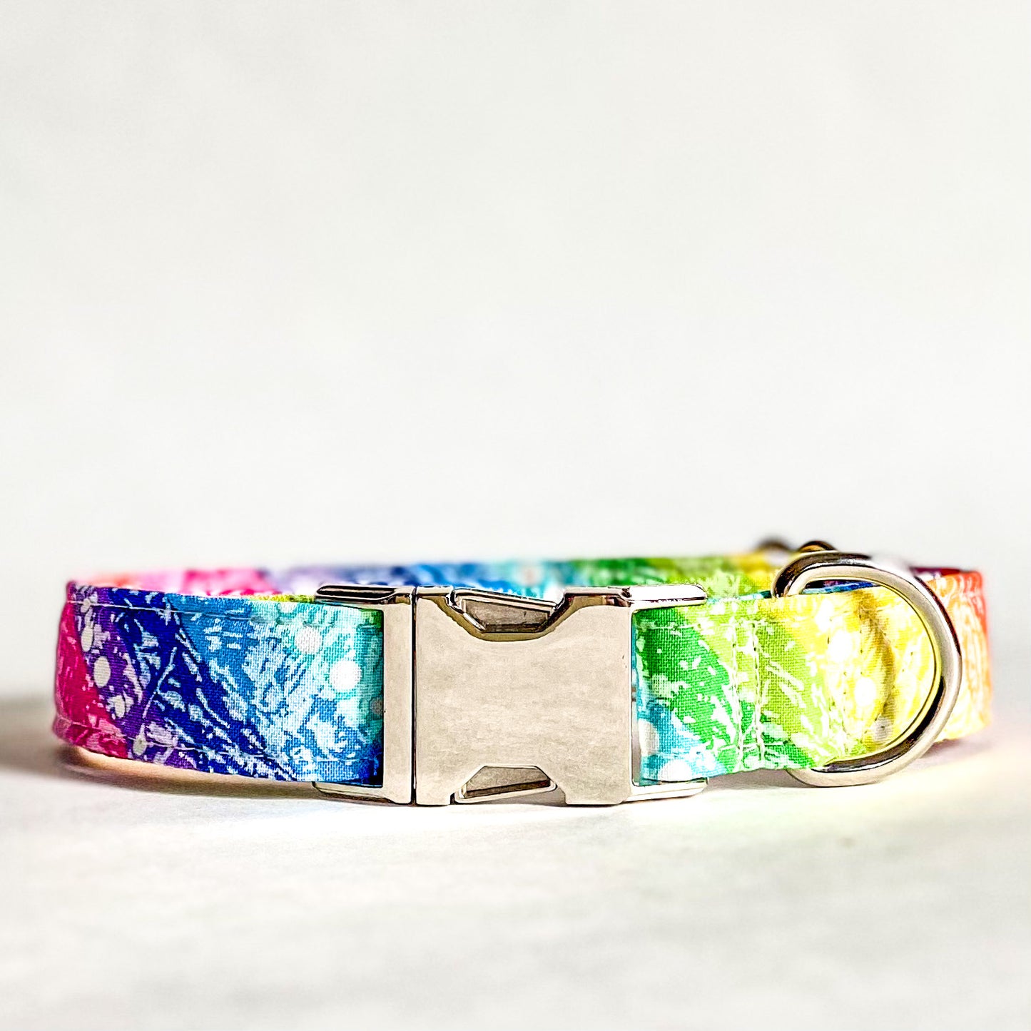 True Colors rainbow ombre dog collar