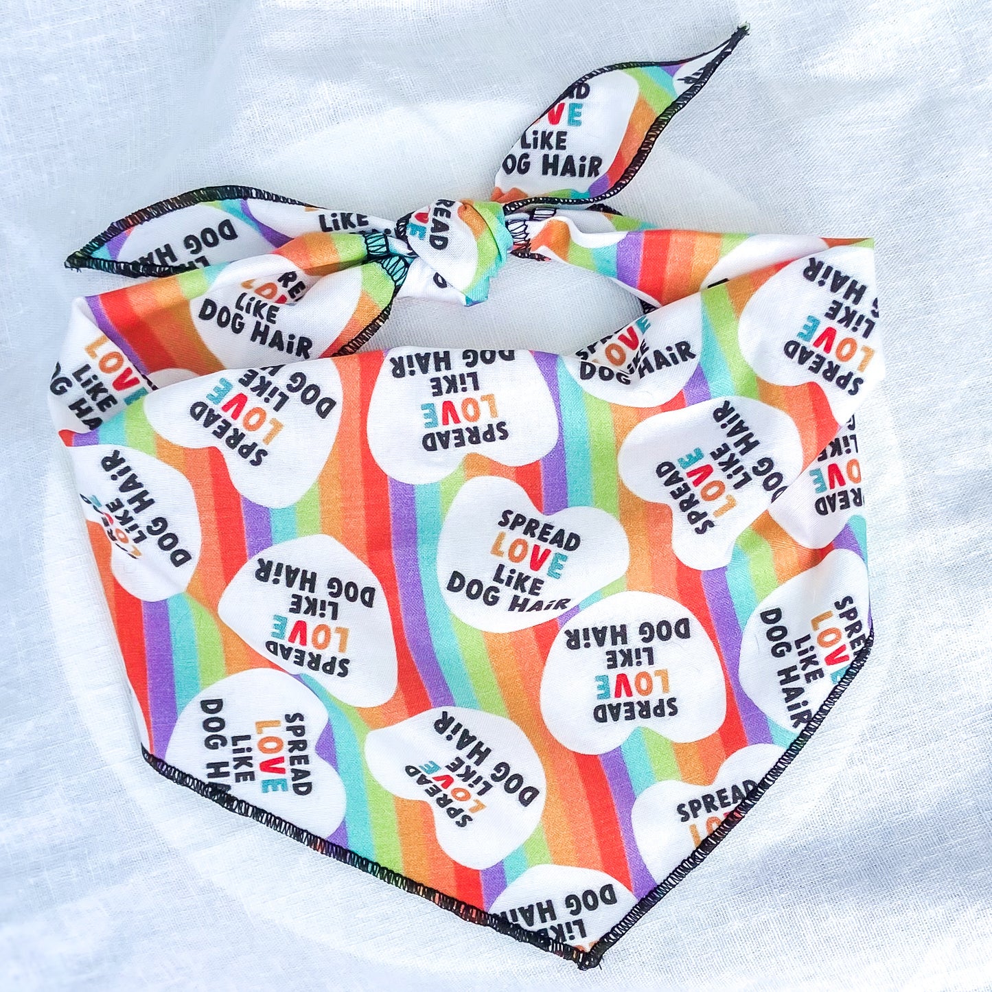 Spread love dog hair PRIDE dog bandana rainbows