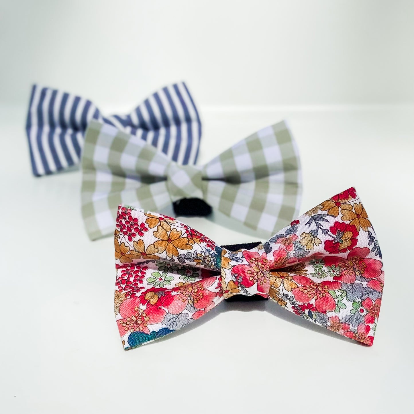 Vintage inspired floral dog bow pet accessory