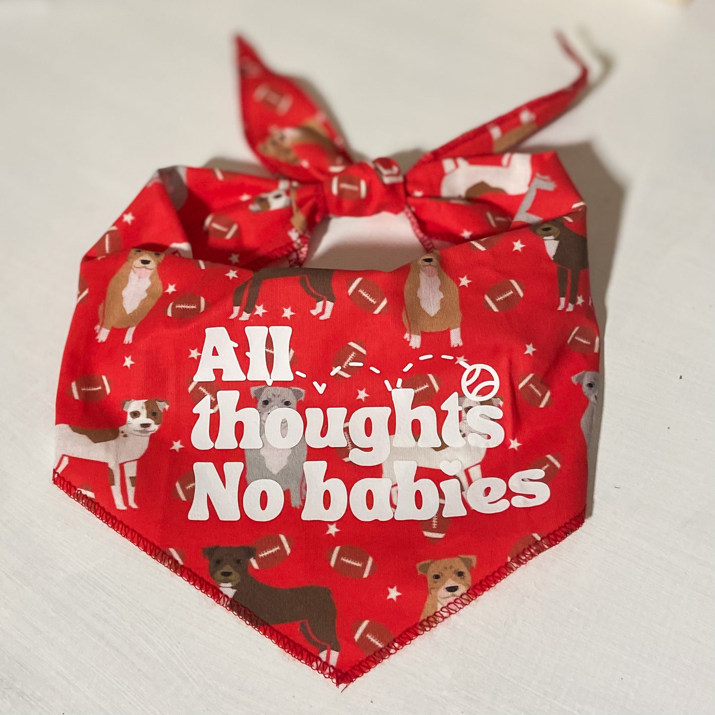 All Thoughts No babies spay and neuter awareness dog bandana