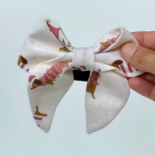 Ho ho ho doxies Christmas dog sailor bow tie pet accessory