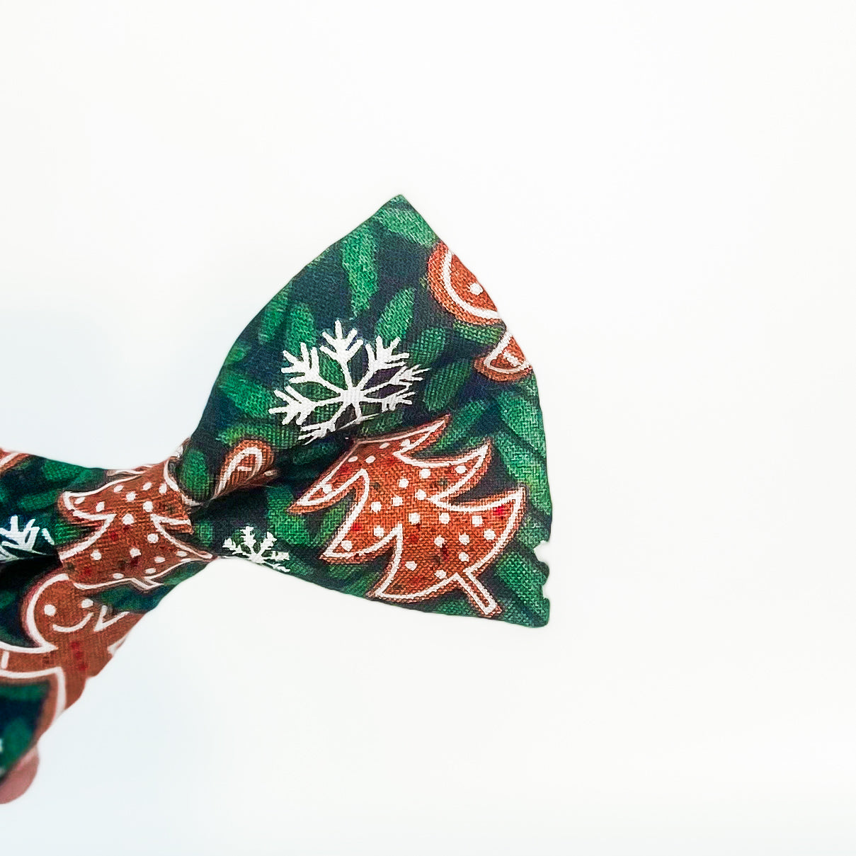 Green Gingerbread cookies Christmas dog bow tie pet accessory