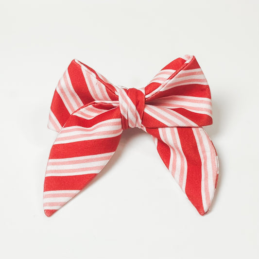 Sailor bow- peppermint stripes candy cane Christmas accessory