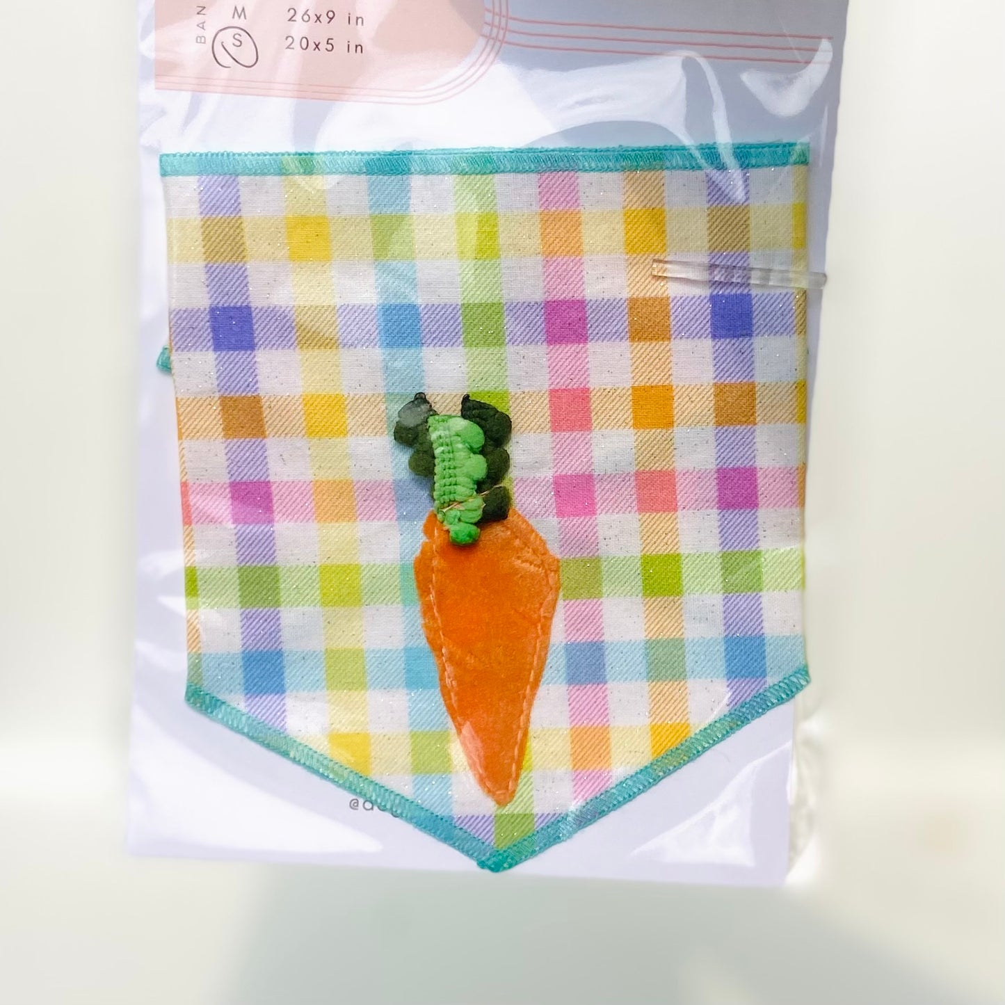 Easter eggs and carrots appliqué bandana pet accessory