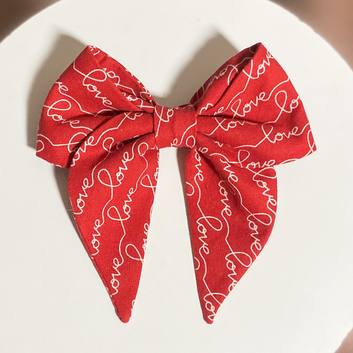 Love script valentine sailor dog bow