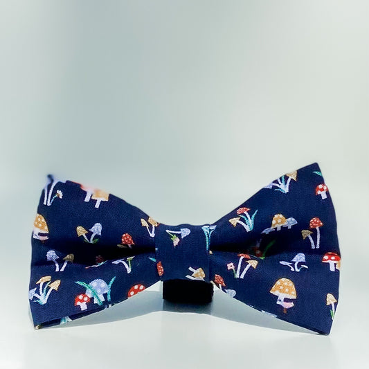 Dog bow tie Grow Your Own Way mushrooms pet accessory