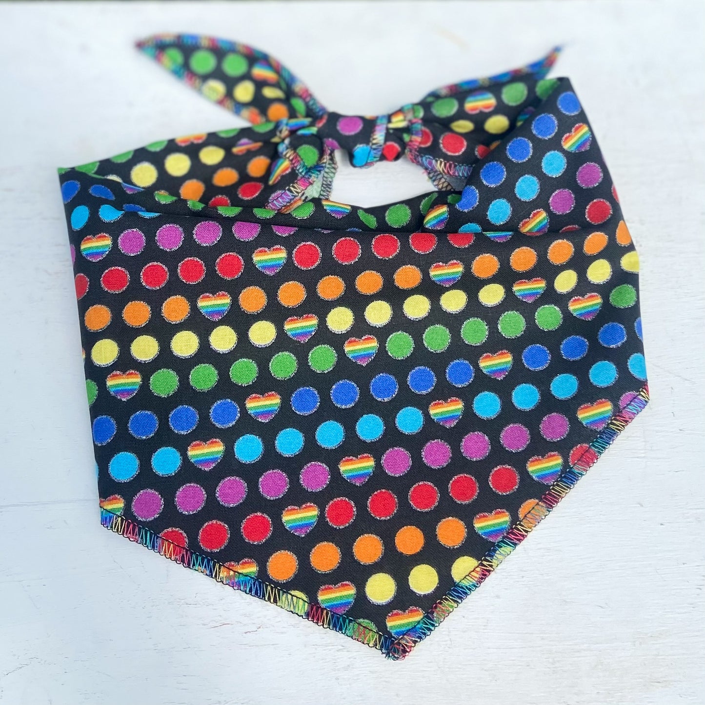 Pride love equality month rainbow dog bandana