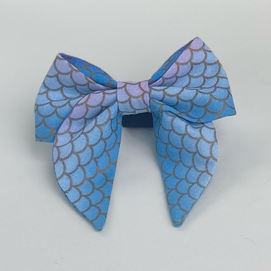 Mermaizing ombre gold mermaid tail dog sailor bow
