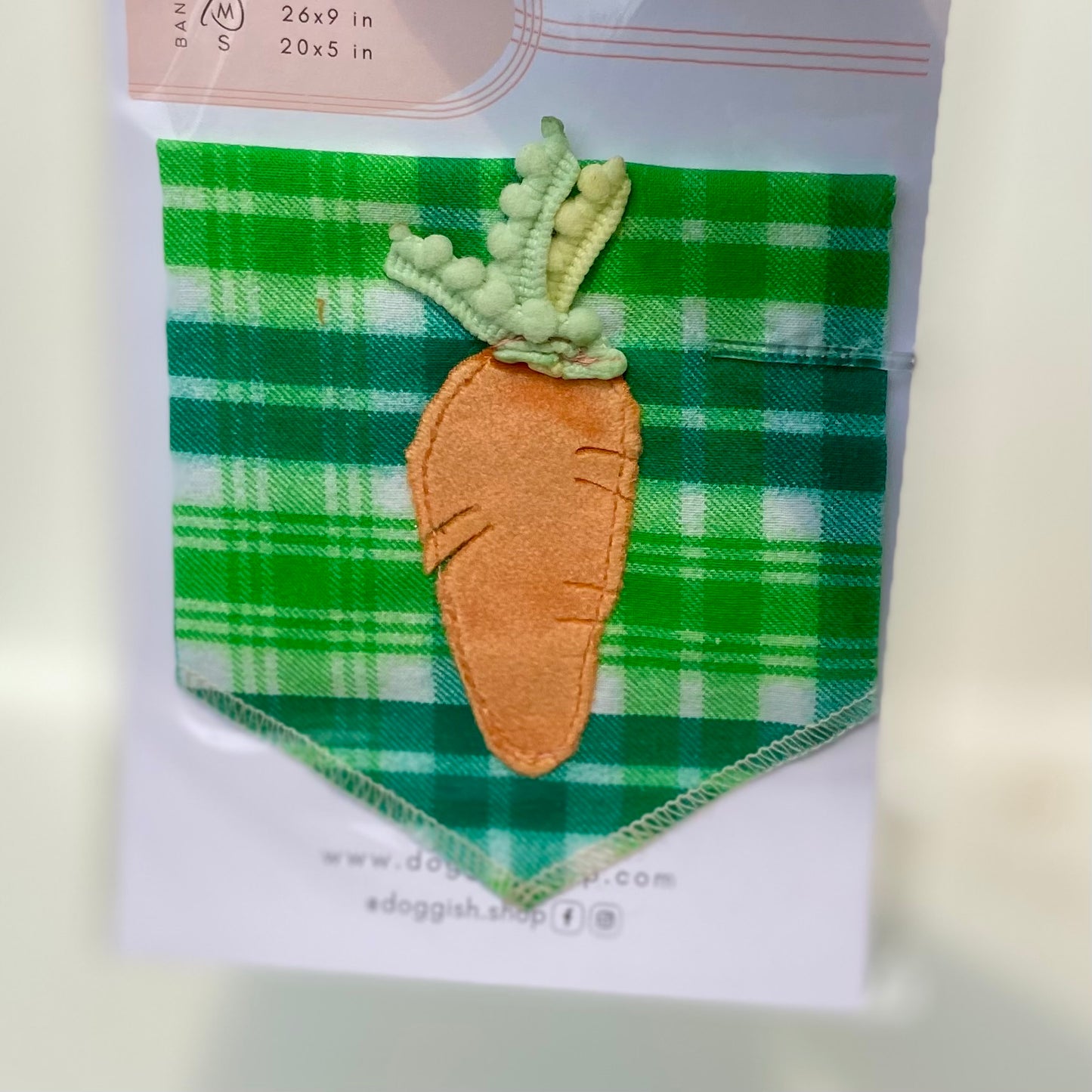 Easter eggs and carrots appliqué bandana pet accessory