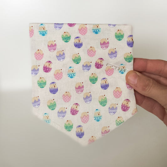 Easter chicks in colorful pastel eggs dog bandana