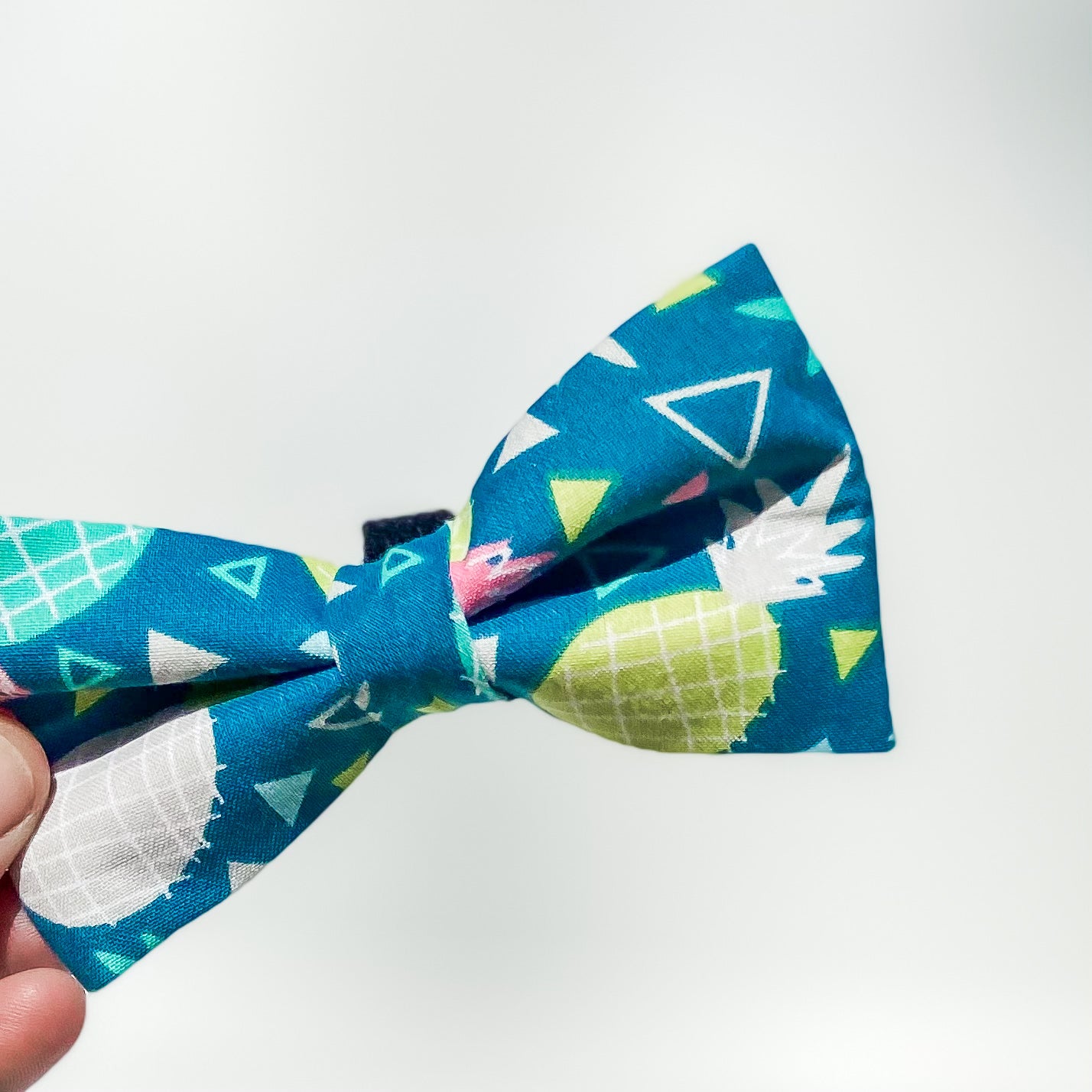 Totally rad tropical pineapple dog bow tie accessory