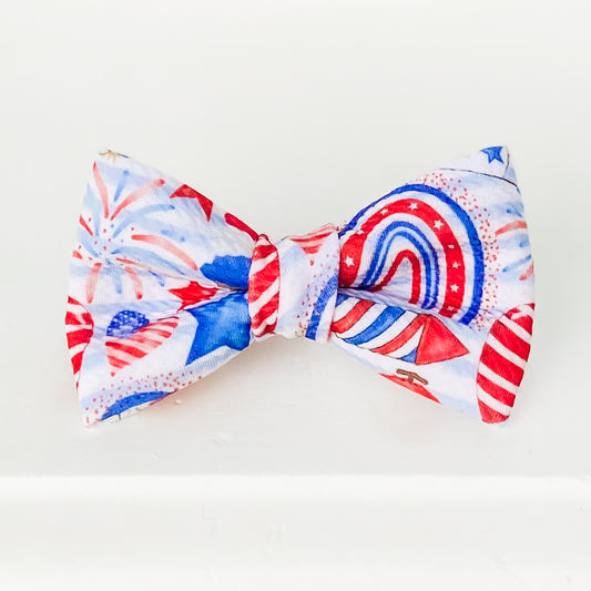 Fourth of July dog bow fourth favorites pet accessory