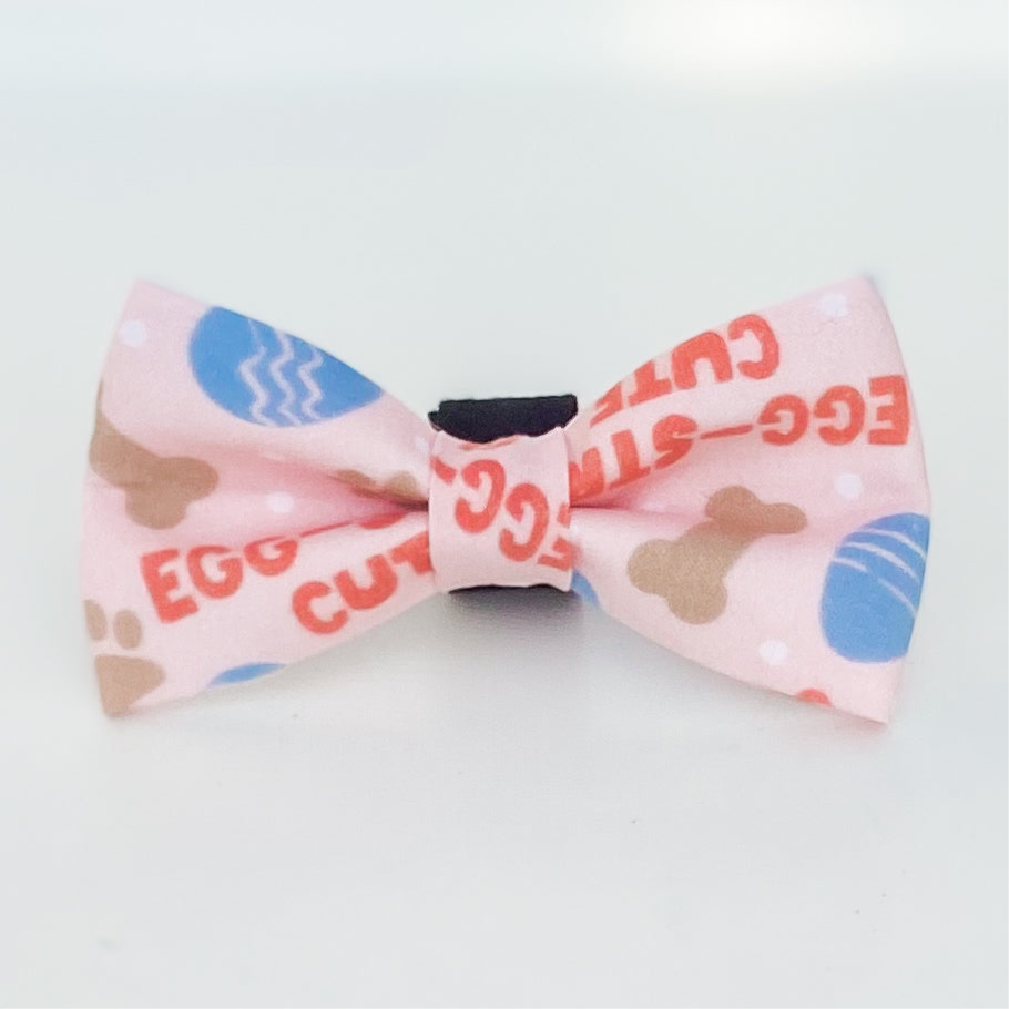 Egg-stra cute peach Easter dog bow pet accessory