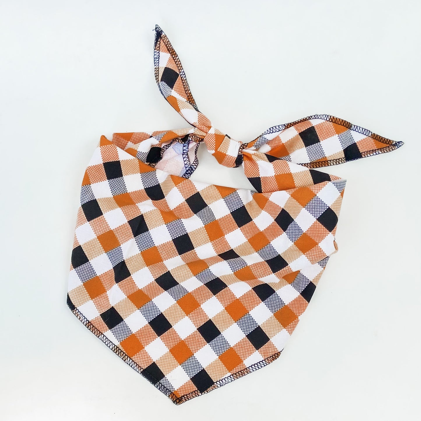 Fall-o-ween plaid dog bandana pet accessory