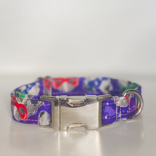 Superdog! Galaxy dog collar with silver buckle