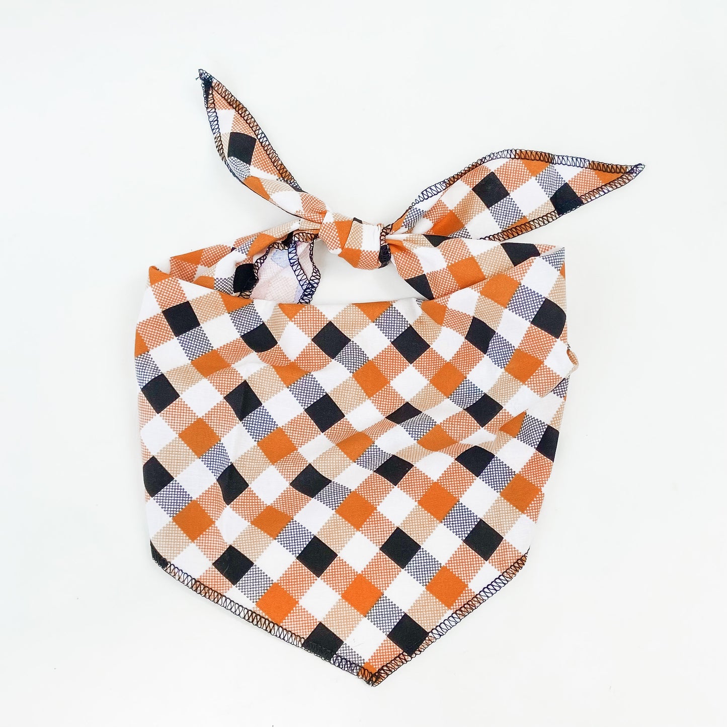 Fall-o-ween plaid dog bandana pet accessory