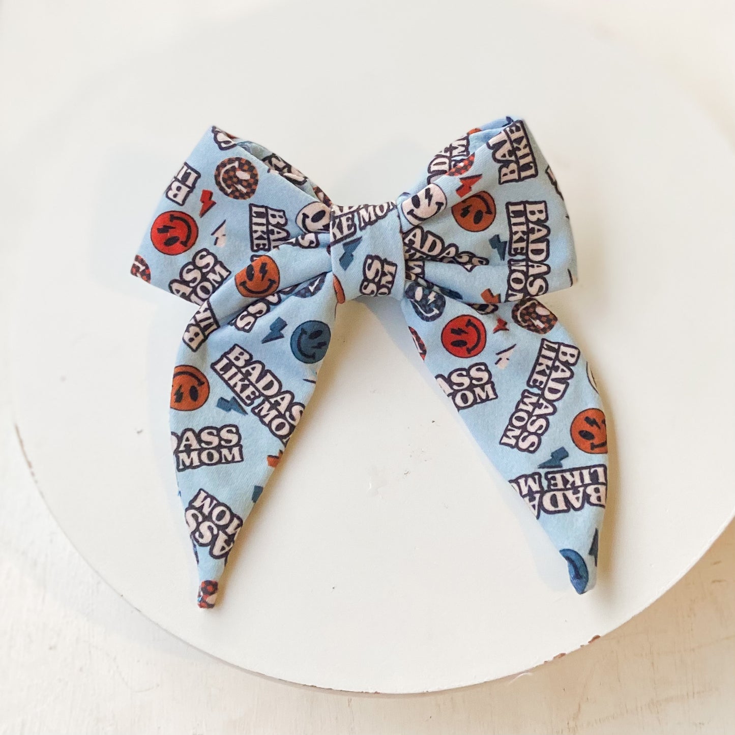 Badass like mom Mother’s Day sailor dog bow accessory