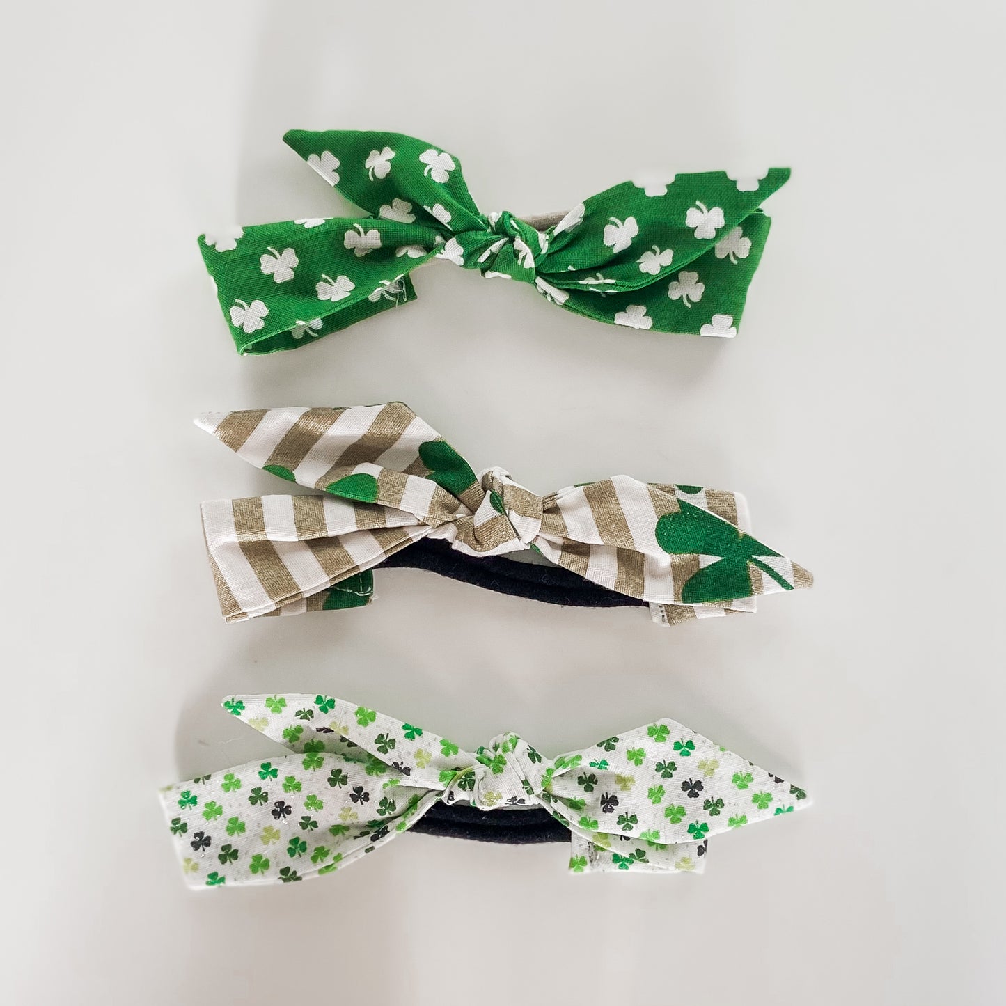 Set of 3 St. Patrick's day SMALL DOG sized top knot headbands