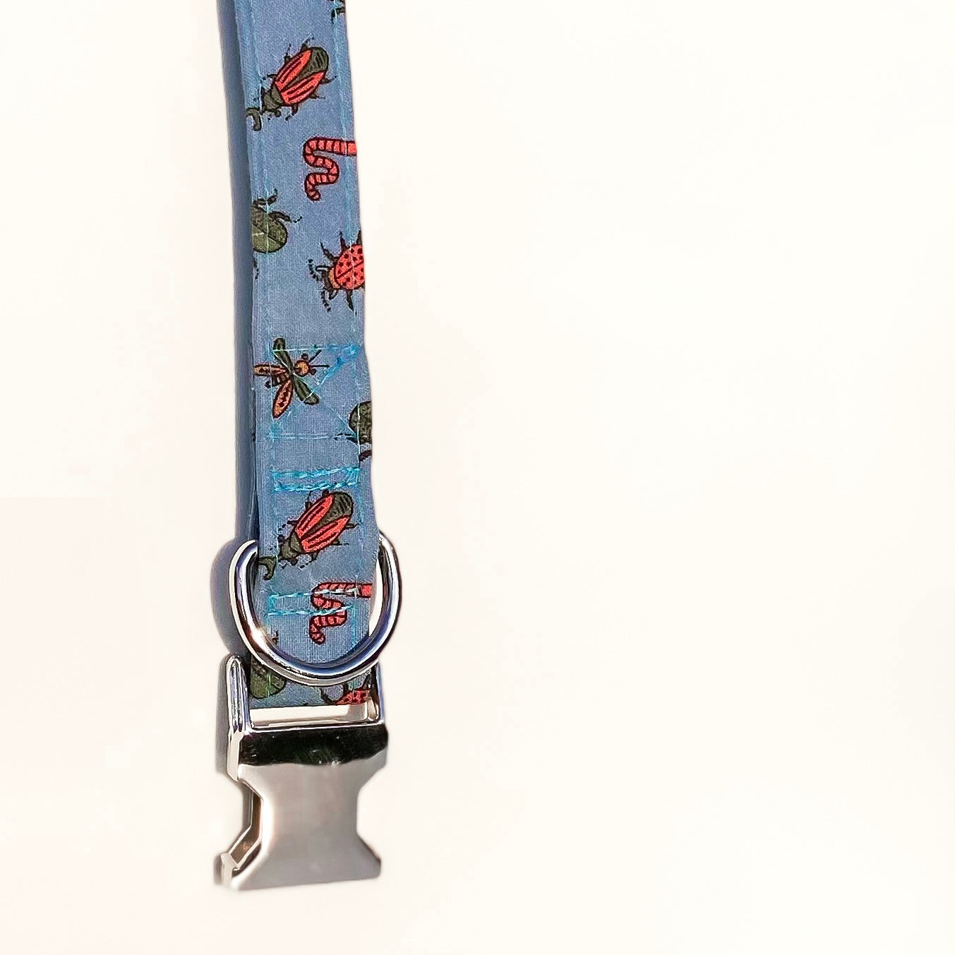 Buggin out colorful bugs and beetles dog collar