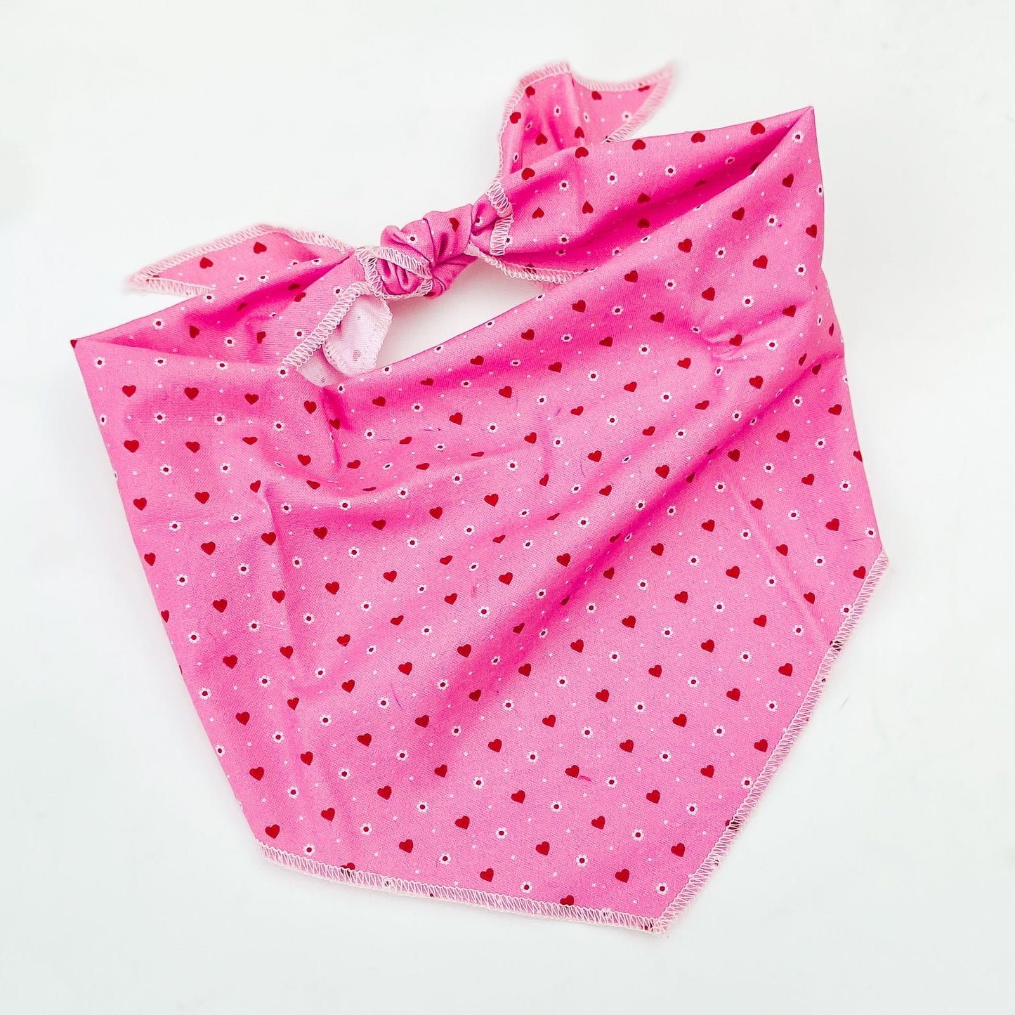 Be mine hearts and daisies valentine bandana pet accessory