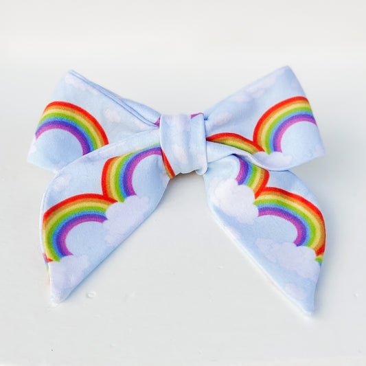 Over the Rainbow Pride dog sailor bow tie accessory