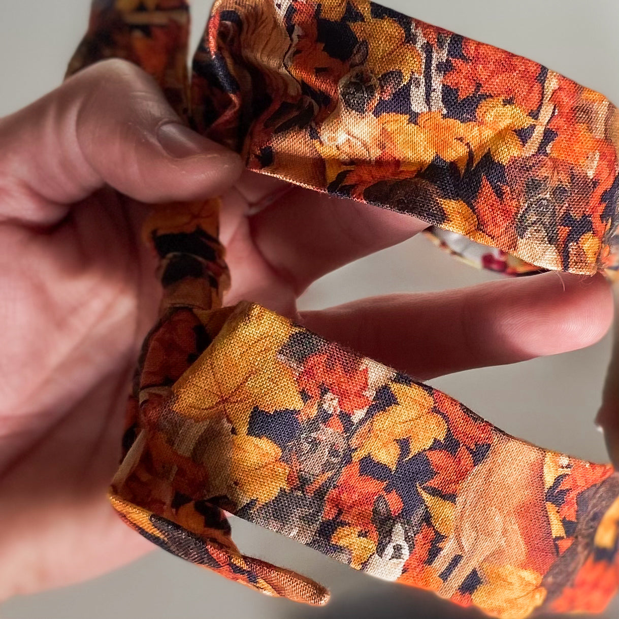 Set of 3 human-sized fall themed top knot headbands