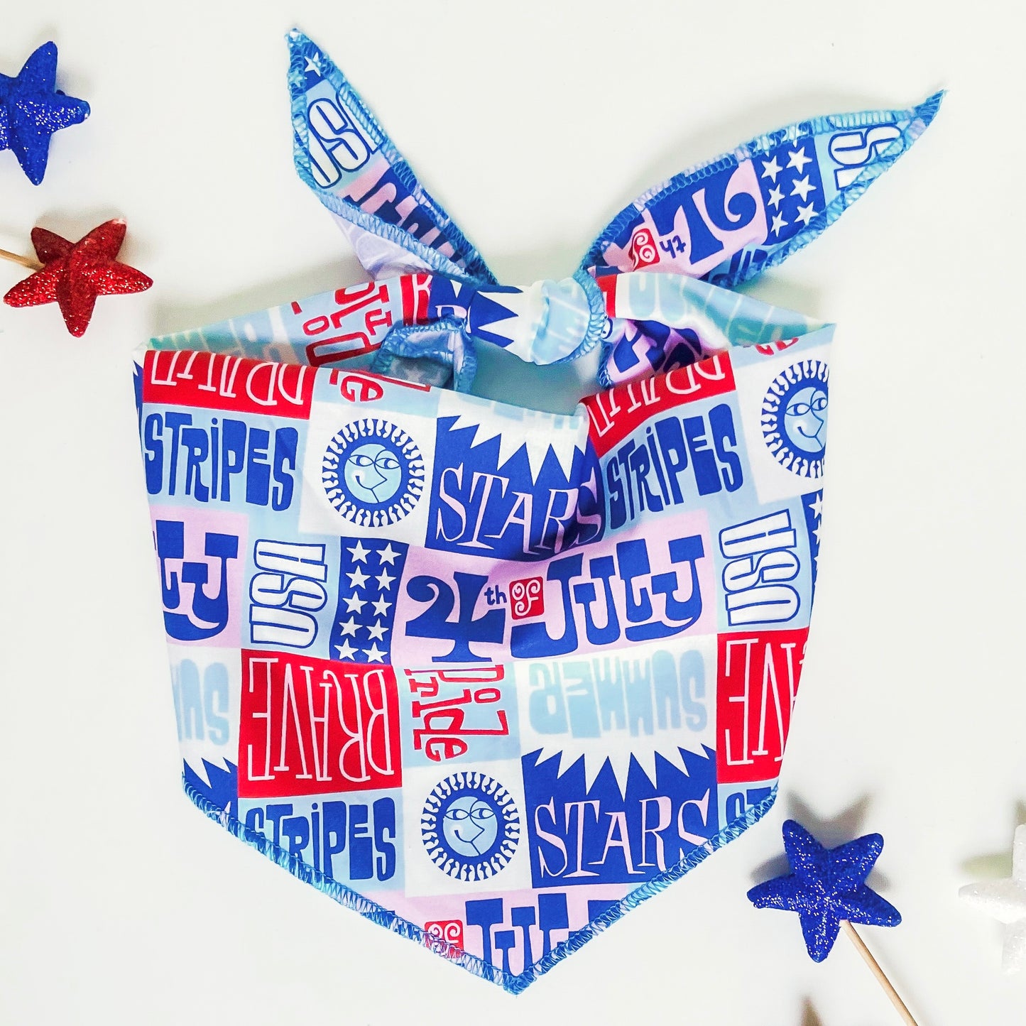 Retro fourth dog bandana Fourth of July accessory