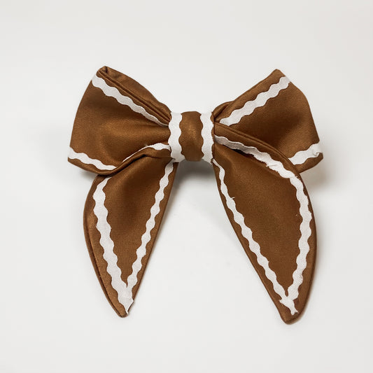 Sailor bow- gingerbread Christmas dog handmade accessory
