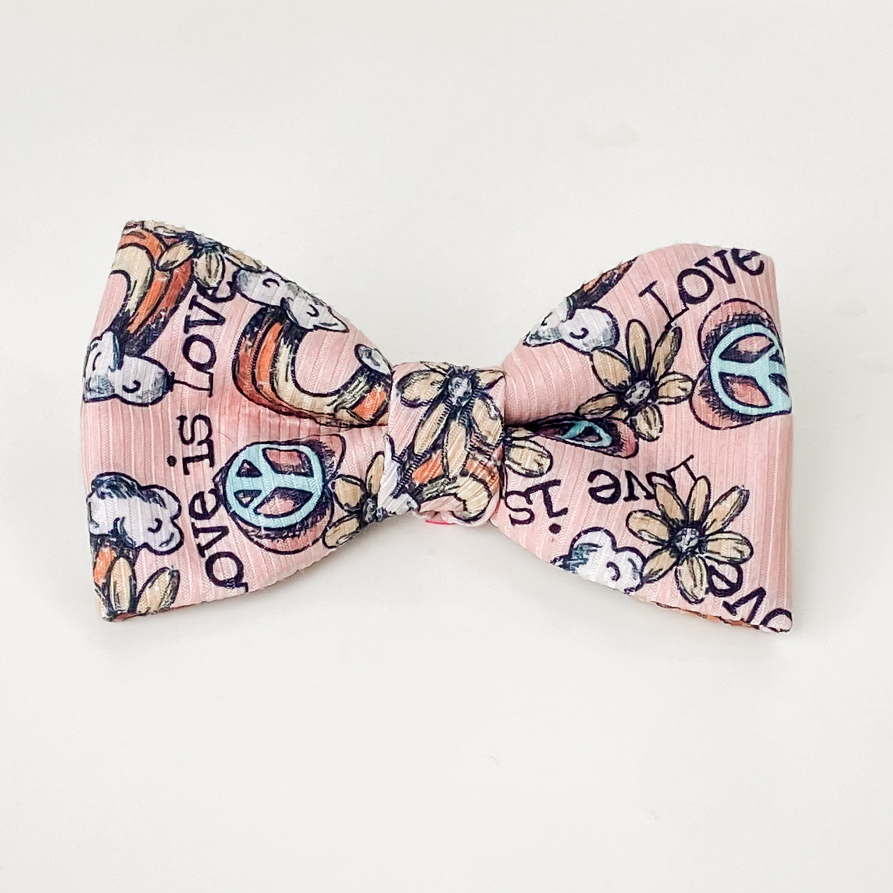 Love is love warm tones dog bow accessory