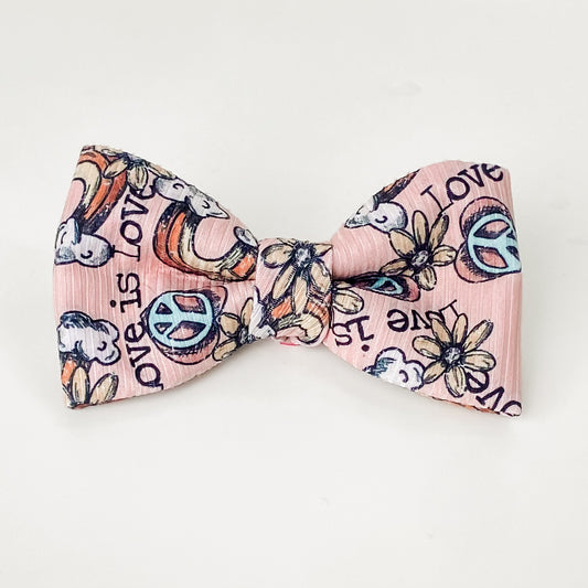 Love is love warm tones dog bow accessory