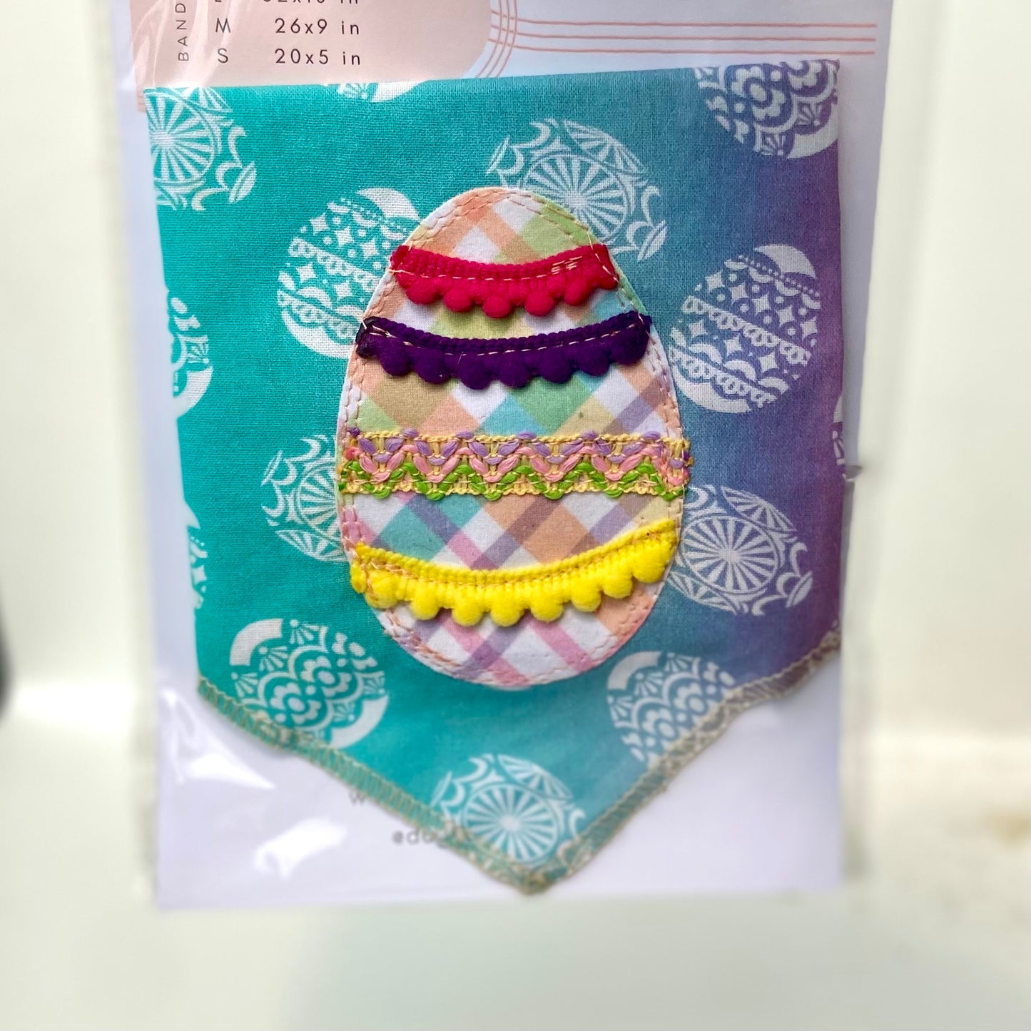 Easter eggs and carrots appliqué bandana pet accessory