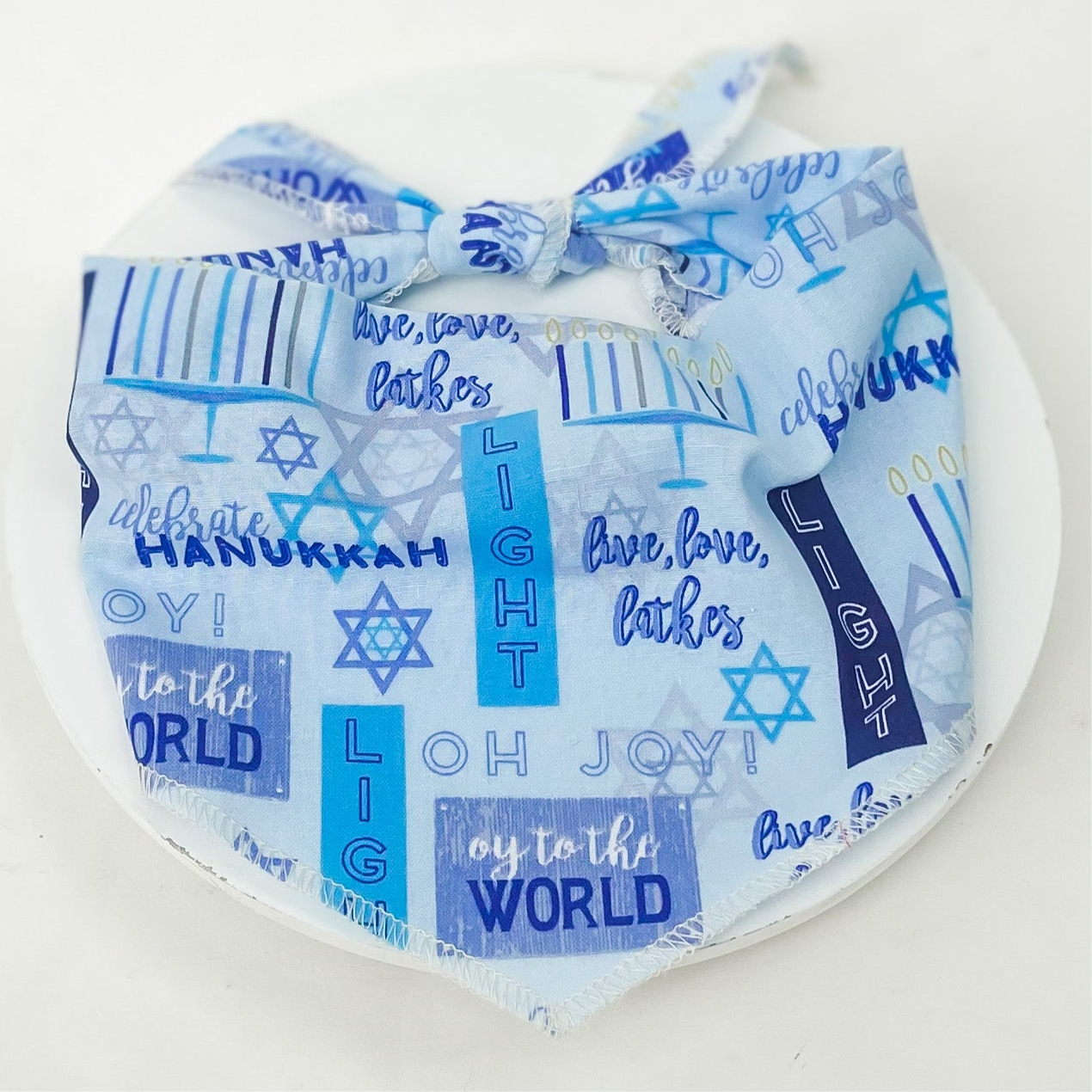 Oy to the World! Hanukkah dog bandana pet accessory