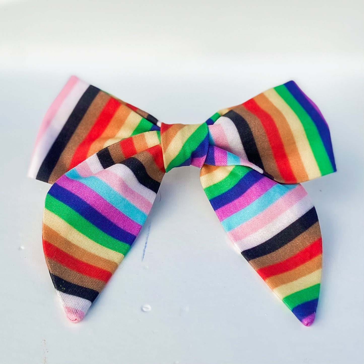 PRIDE progress flag stripes dog sailor bow tie accessory