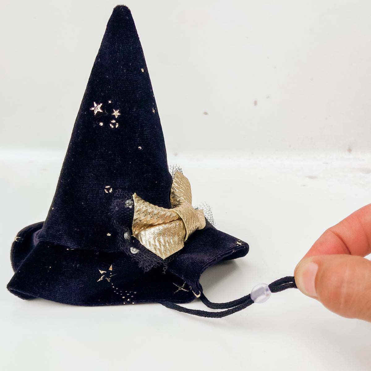 Celestial skies velvet witch hat dog halloween accessory