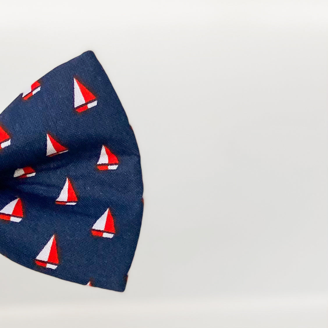 Red white and blue sailboat dog bow pet accessory