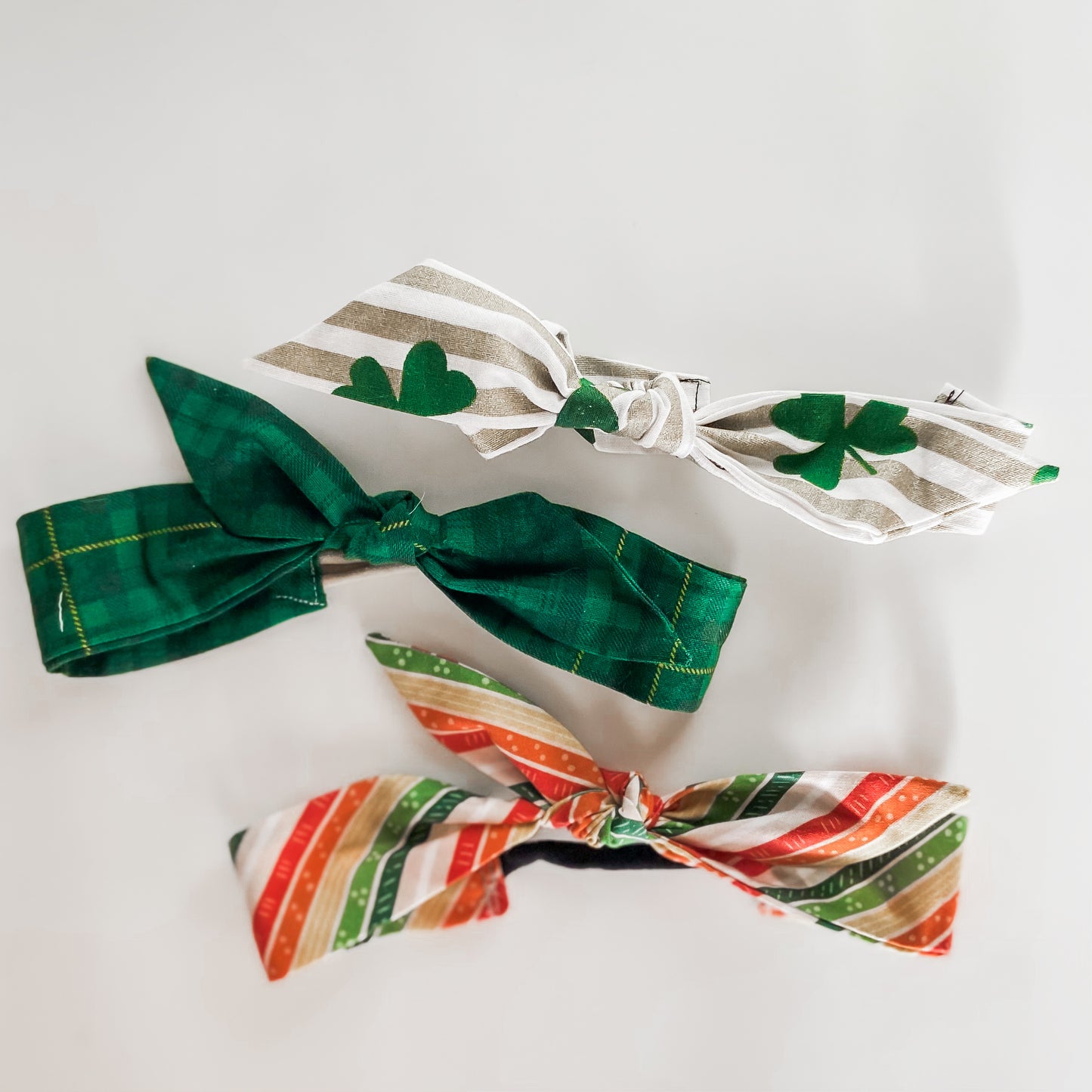 Set of 3 St. Patrick's day LARGE DOG sized top knot headbands