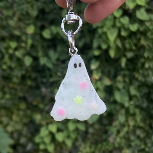 Spirited Floral dog collar charm glow in the dark cottagecore